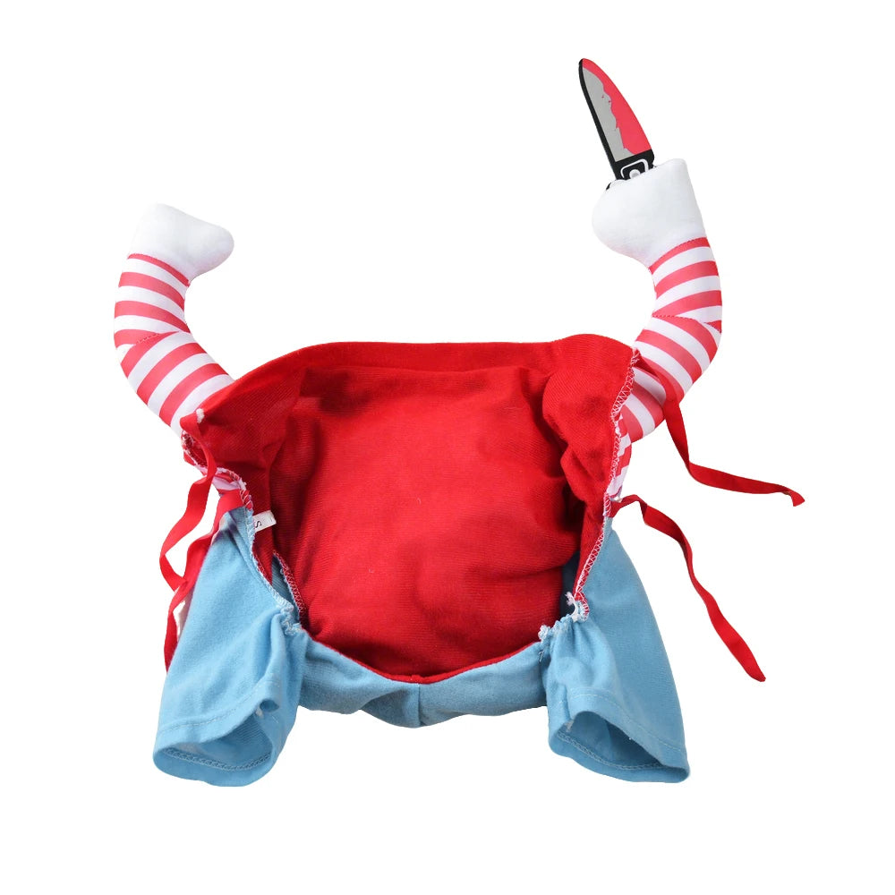 Funny Cat Clothes Halloween Cosplay Costumes for Small Medium Dog Cats Creative Pet Party Kitten Jumpsuits Soft Warm Cat Coat