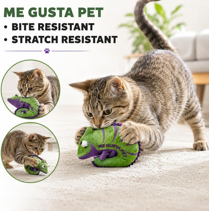 Cat Toys Catnip Crinkly Sound Toy with North American Catnip | Lizard Cat Toy Crinkle Paper Sound | Cat Kitten Toy Teething Chew | Cats Kicker Crinkle Paper | Chameleon Cat Toy 4.5-INCH